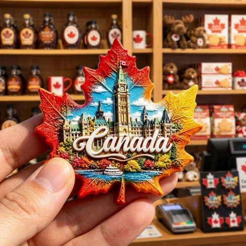 Canadian Maple Resin Fridge Magnet